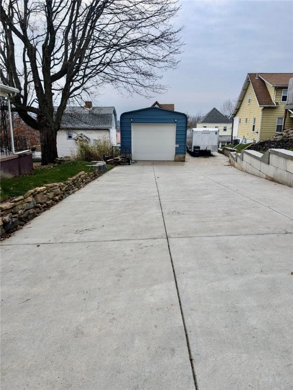 exterior space featuring a garage