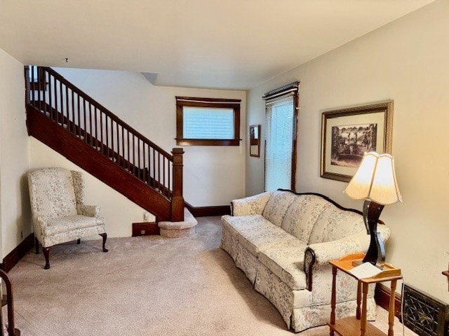 view of carpeted living room