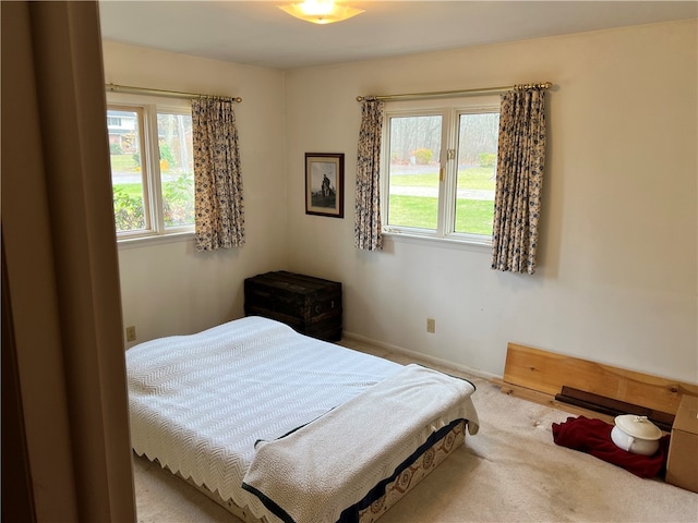 view of carpeted bedroom