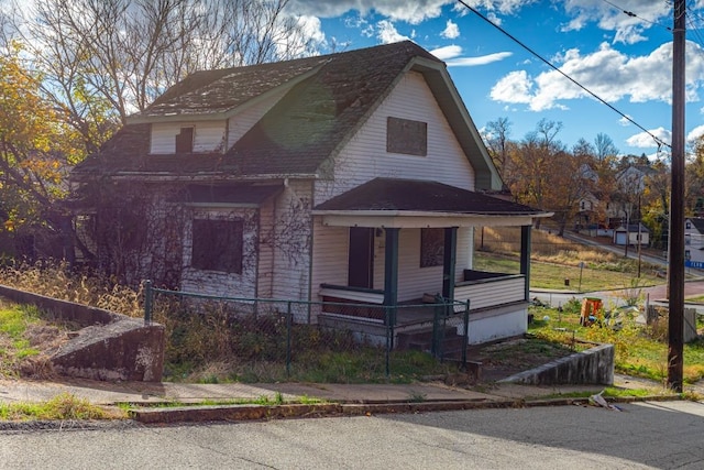 view of front of house with a porch