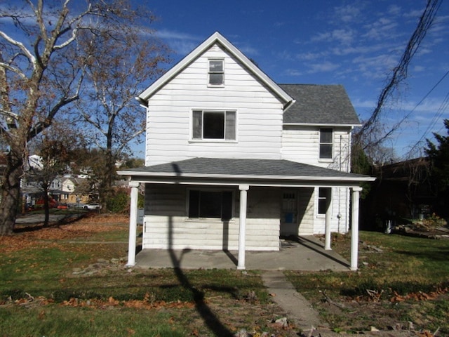 view of front of home featuring covered porch