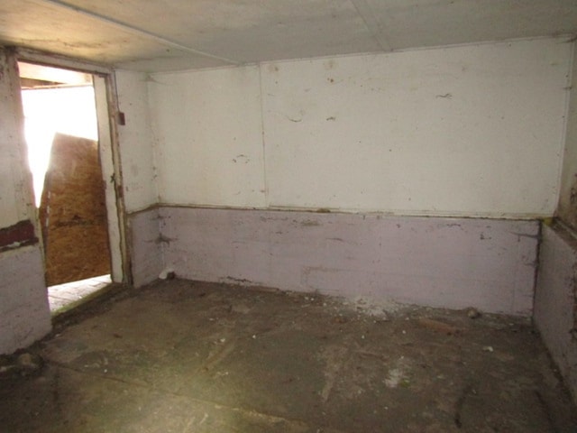 view of basement