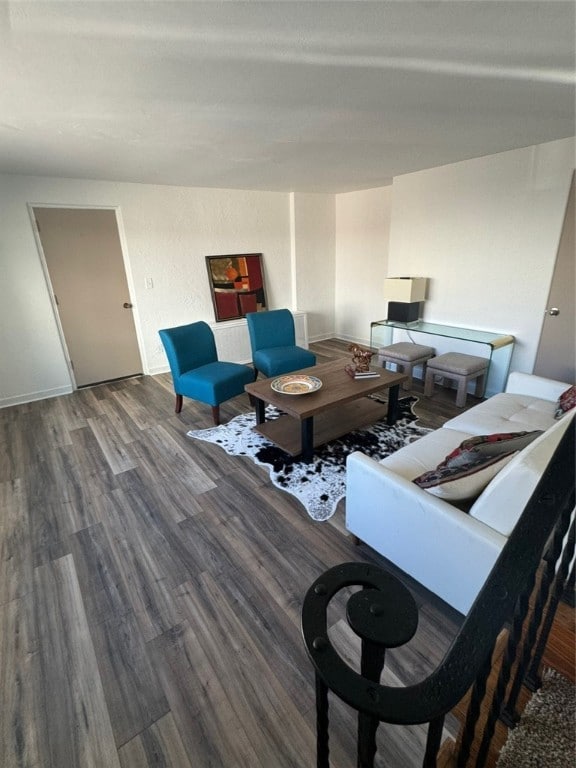 living room featuring hardwood / wood-style flooring