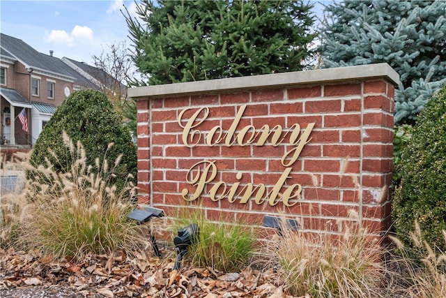 view of community sign