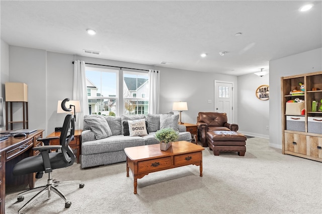 view of carpeted living room