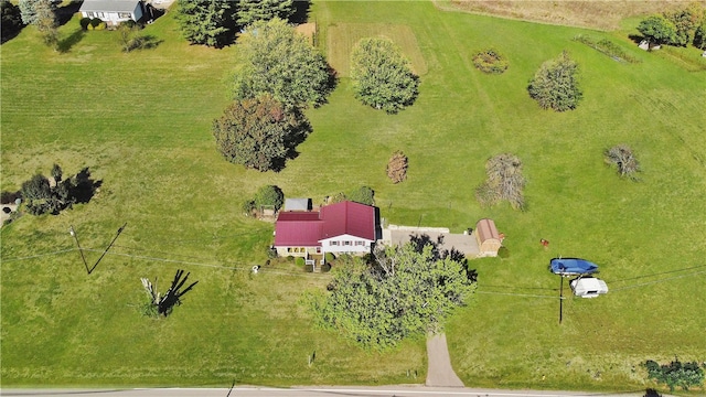 drone / aerial view with a rural view