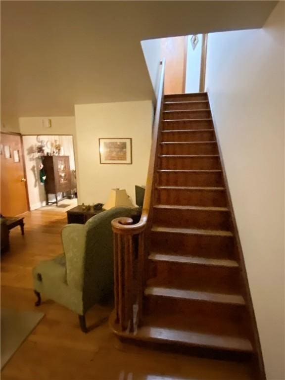 215 Cehily Rd, Allegheny Twp, PA 15068 - stairway featuring wood finished floors