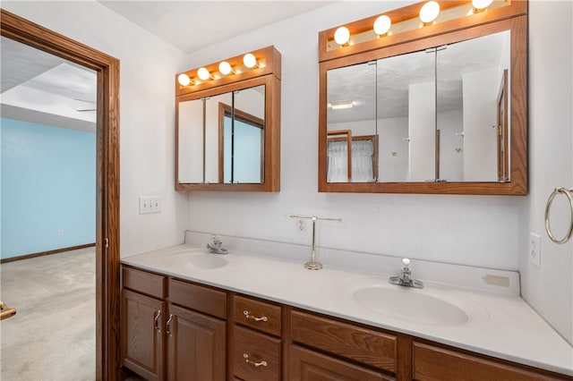 bathroom with vanity