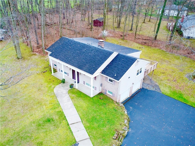 birds eye view of property