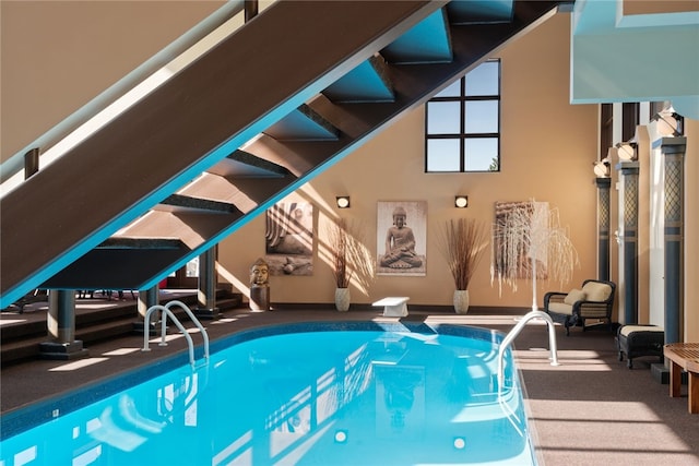 514 Justabout Rd, Peters Twp, PA 15367 - indoor pool featuring a diving board