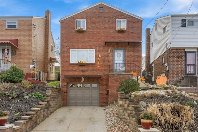 front of property featuring a garage