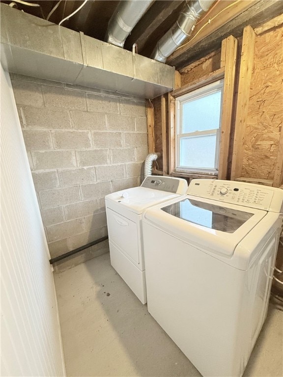 laundry room featuring washer and dryer