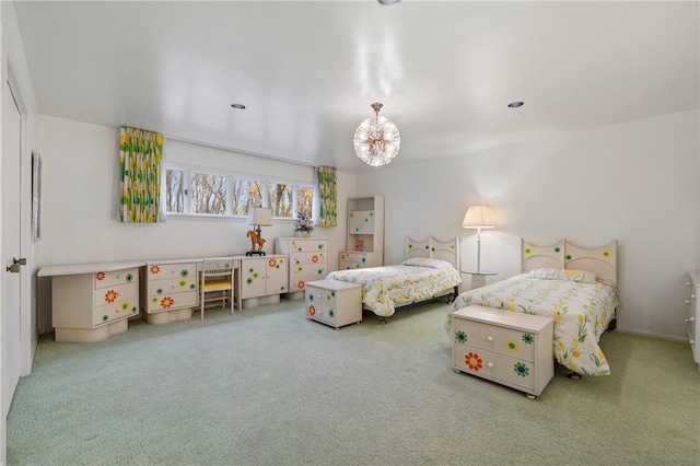 view of carpeted bedroom