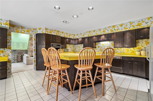 view of tiled dining space