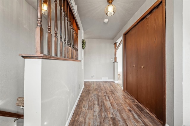 hall featuring hardwood / wood-style flooring