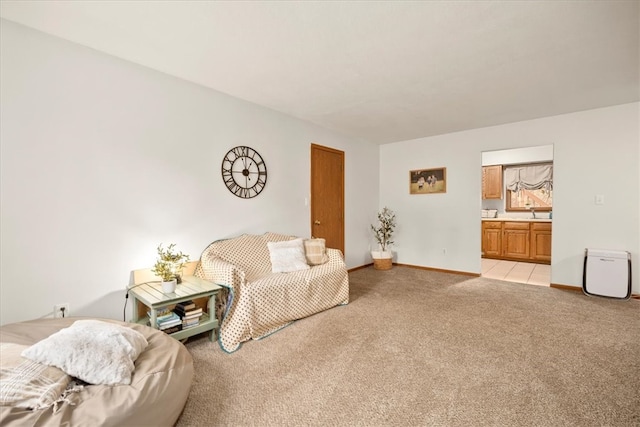 view of carpeted living room