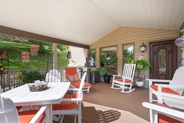 view of patio / terrace featuring covered porch