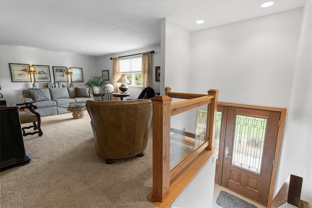 view of carpeted living room