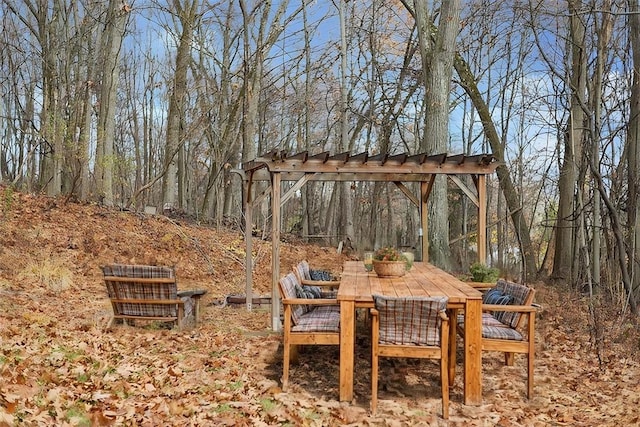 view of patio / terrace with a pergola