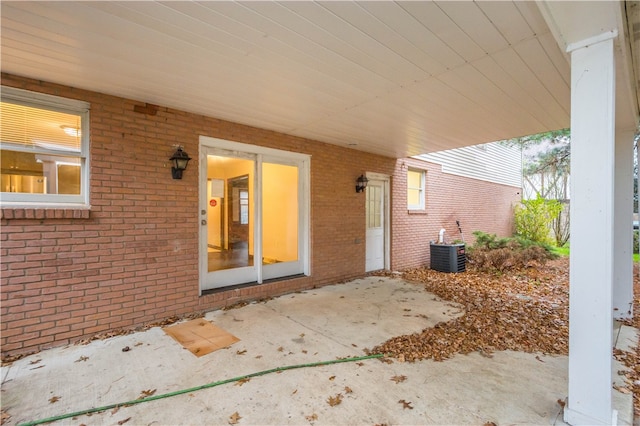 view of patio with central AC unit