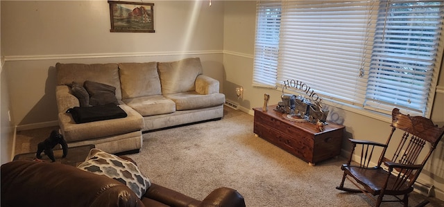 view of carpeted living room