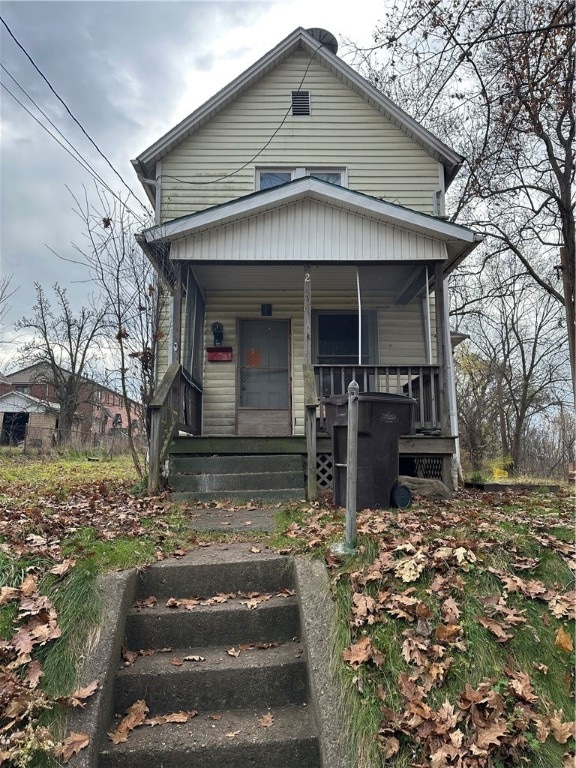 bungalow-style house with a porch