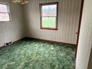 view of carpeted empty room