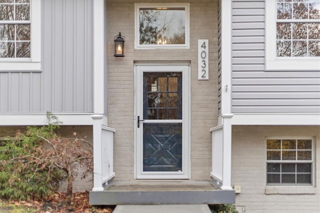 view of doorway to property