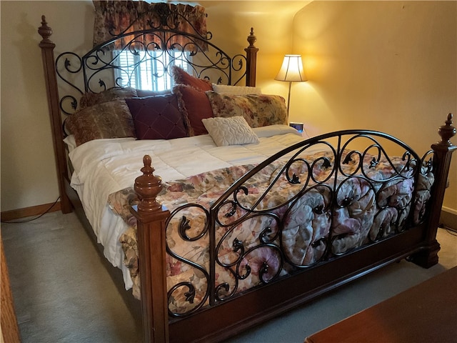 bedroom featuring carpet