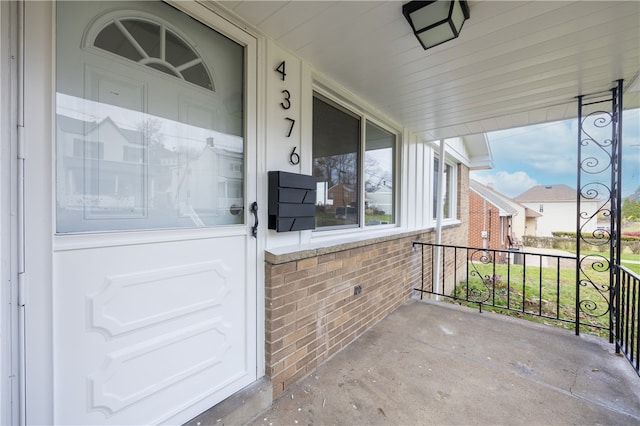 exterior space featuring a porch