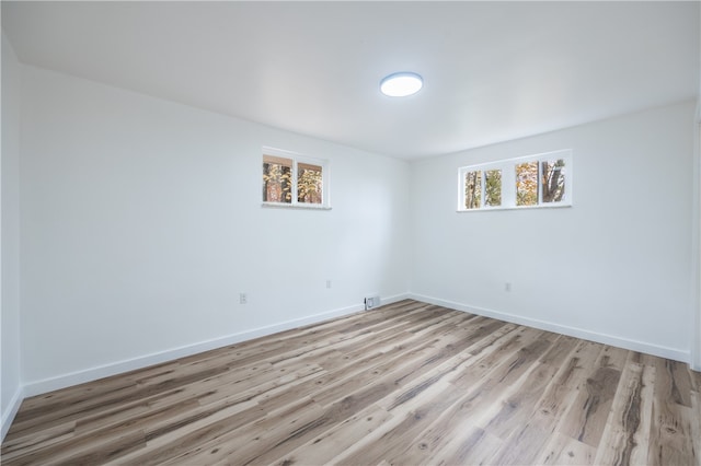 empty room featuring light hardwood / wood-style flooring