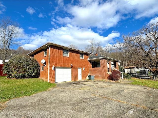 view of property exterior with a garage