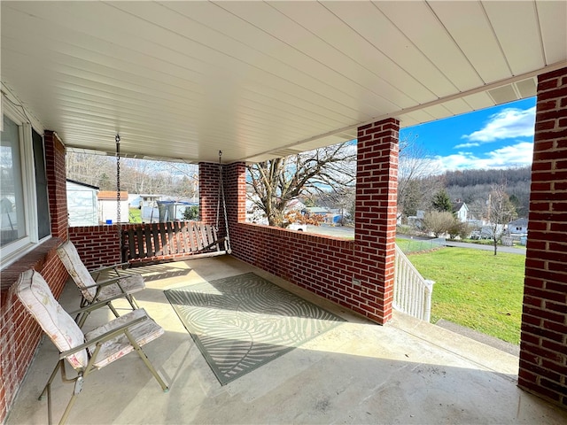 view of patio / terrace with covered porch