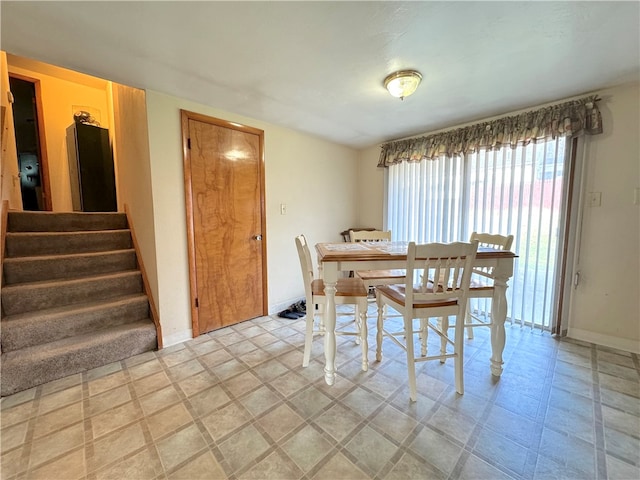 view of unfurnished dining area