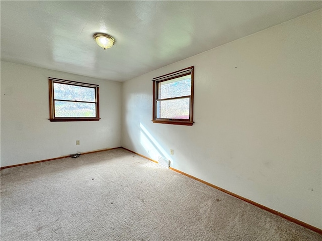 carpeted empty room with a wealth of natural light