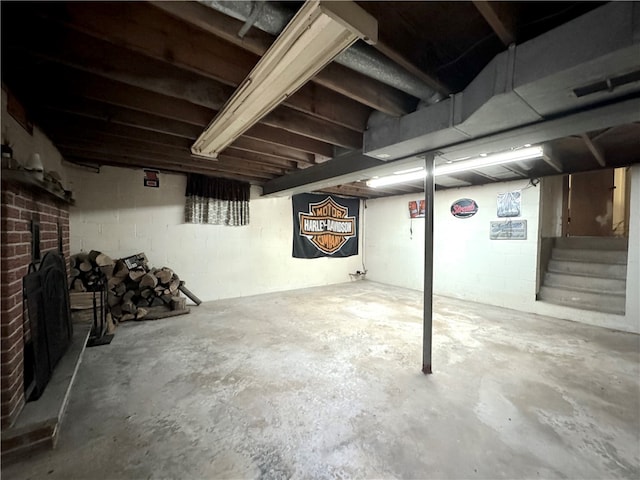 view of basement