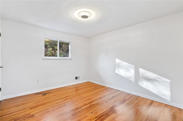 empty room featuring light wood-type flooring