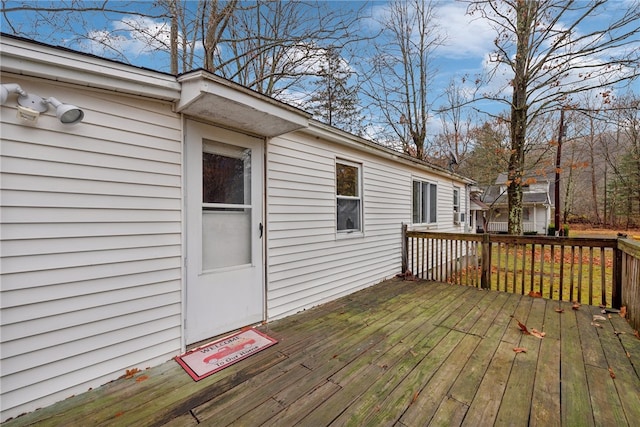 view of wooden deck