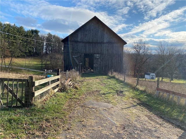 view of outdoor structure