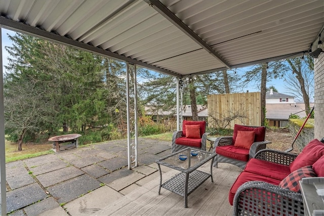 view of patio / terrace with an outdoor hangout area