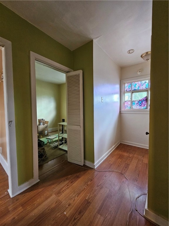 hallway featuring hardwood / wood-style floors