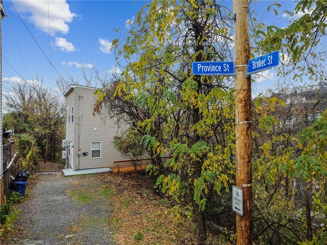 view of side of property