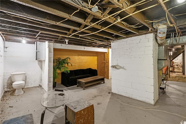 view of basement