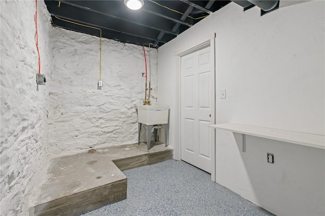 view of basement