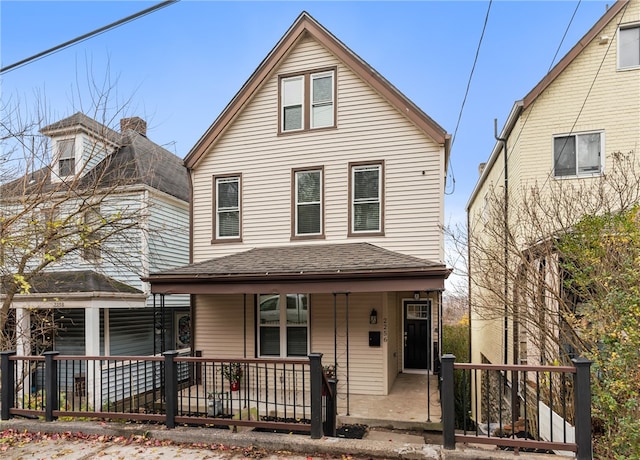 front of property with a porch