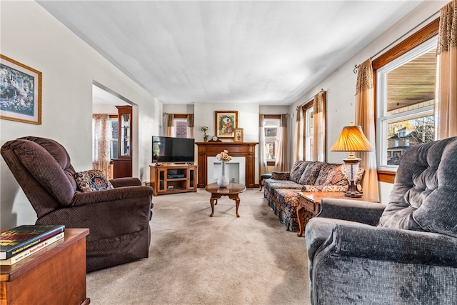 view of carpeted living room