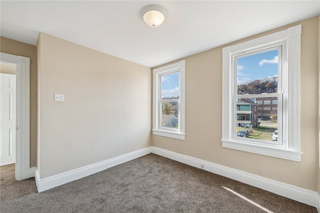 empty room featuring carpet floors and a healthy amount of sunlight