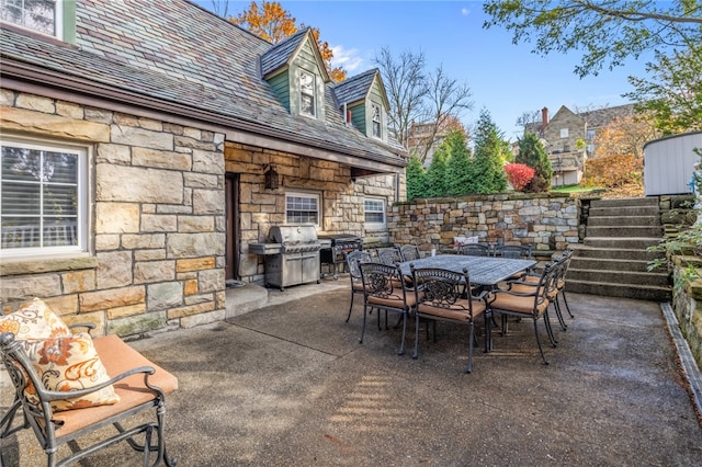 view of patio / terrace with area for grilling