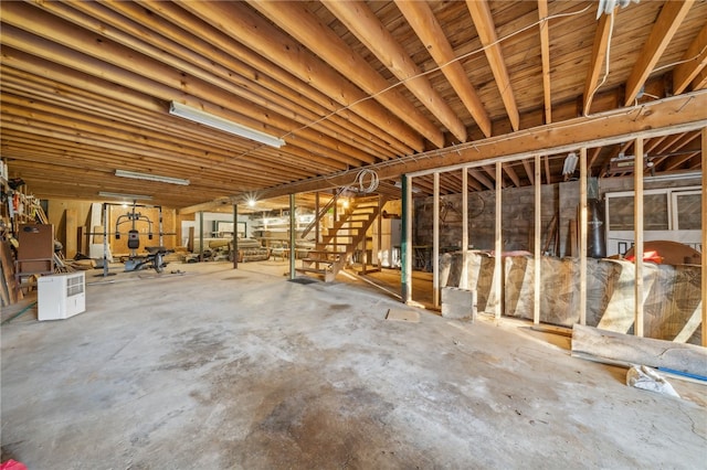 miscellaneous room featuring concrete flooring