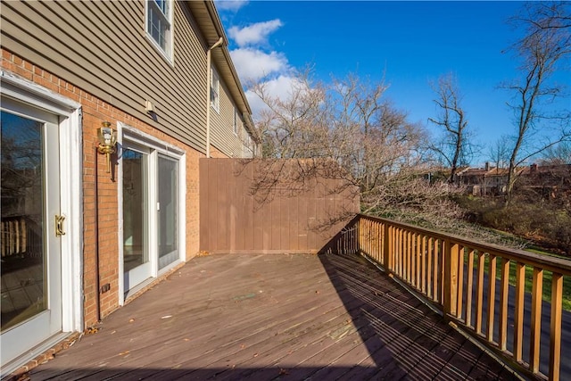 view of wooden terrace